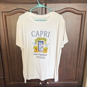 White Capri Graphic T-Shirt
